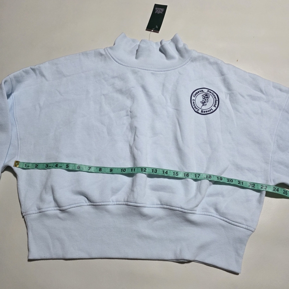 Wild Fable Women's Crop Turtleneck Geneva Sweatshirt, Blue, Size XL. - Picture 3 of 5